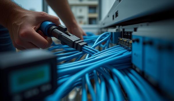 Installazione di fibra ottica in uno stabile di Milano